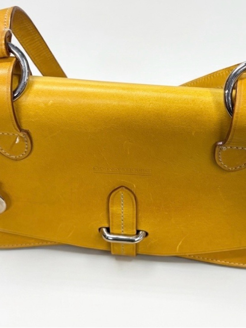Dooney & Bourke Yellow Leather Shoulder Bag - Picture 2 of 4